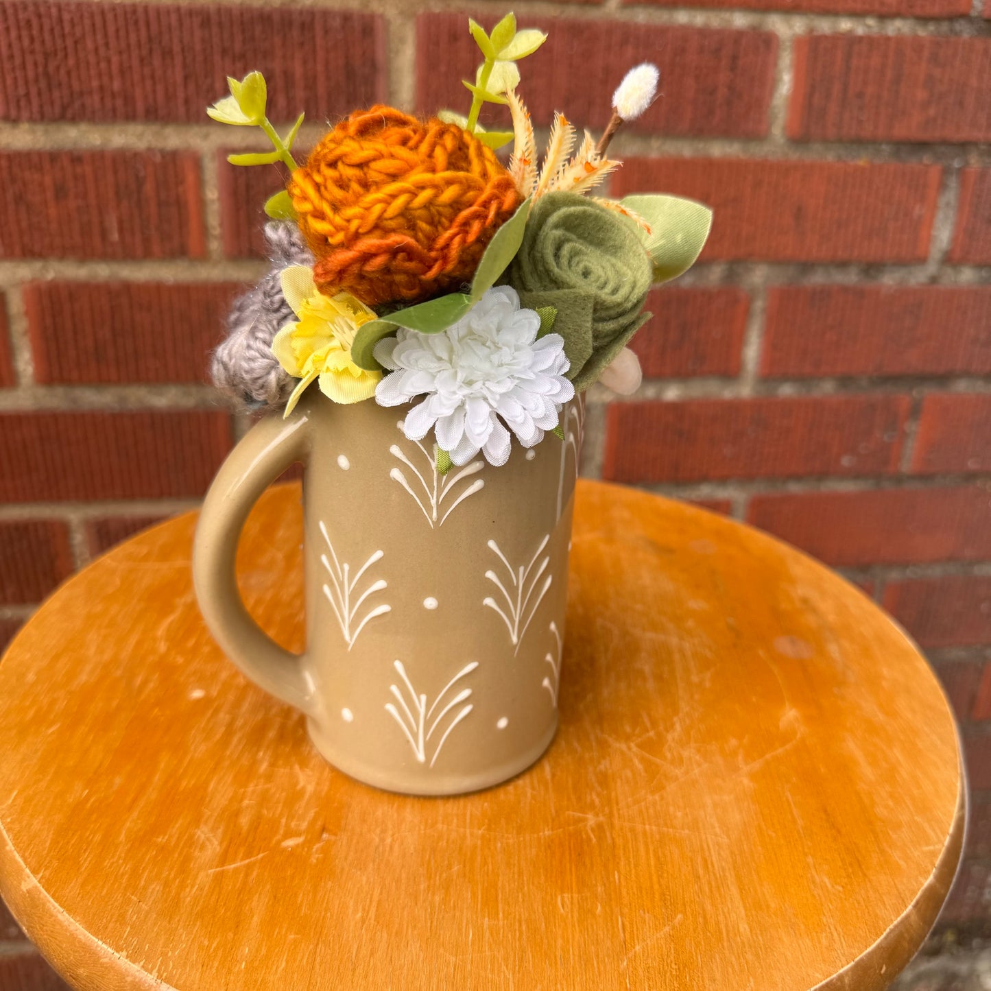 Vintage Tan & White Hartstone Bouquet