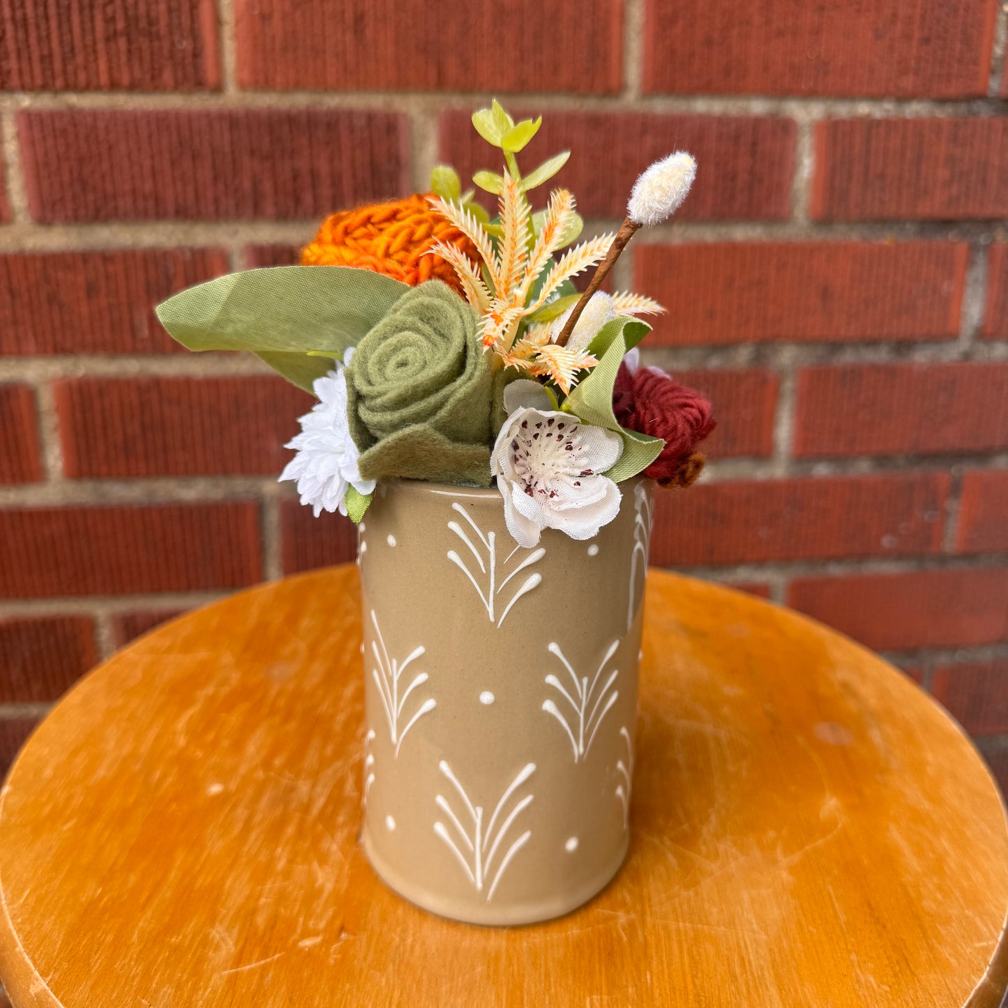 Vintage Tan & White Hartstone Bouquet