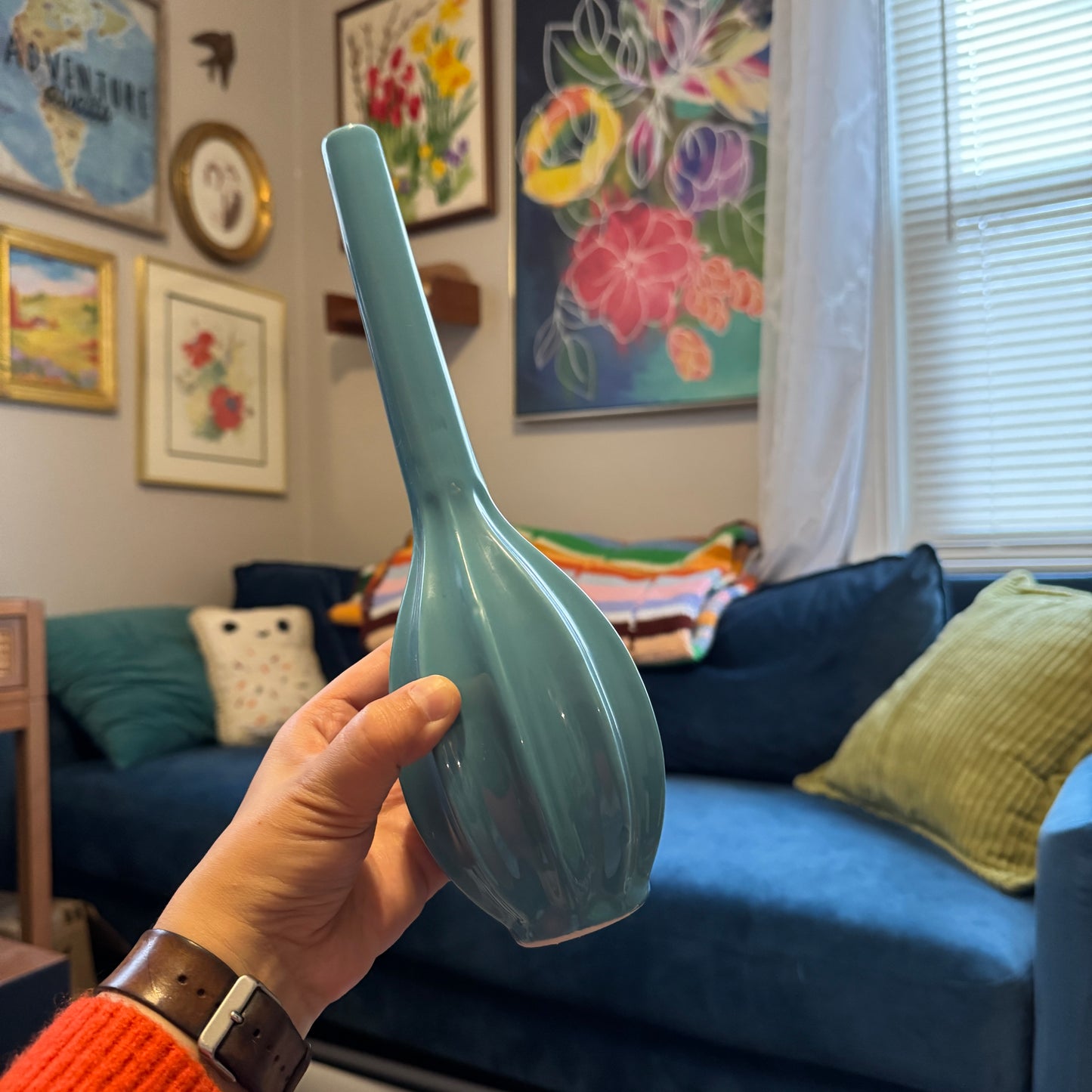 Modern Teal Ceramic Vase