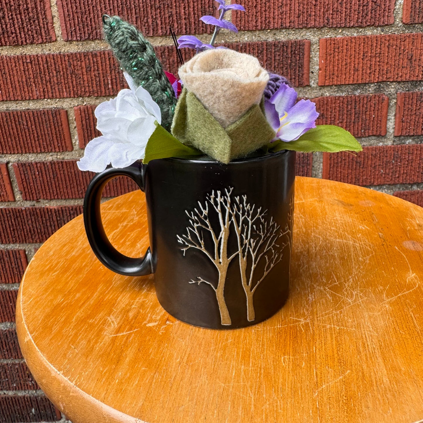 Vintage Otagiri Owl Mug Bouquet