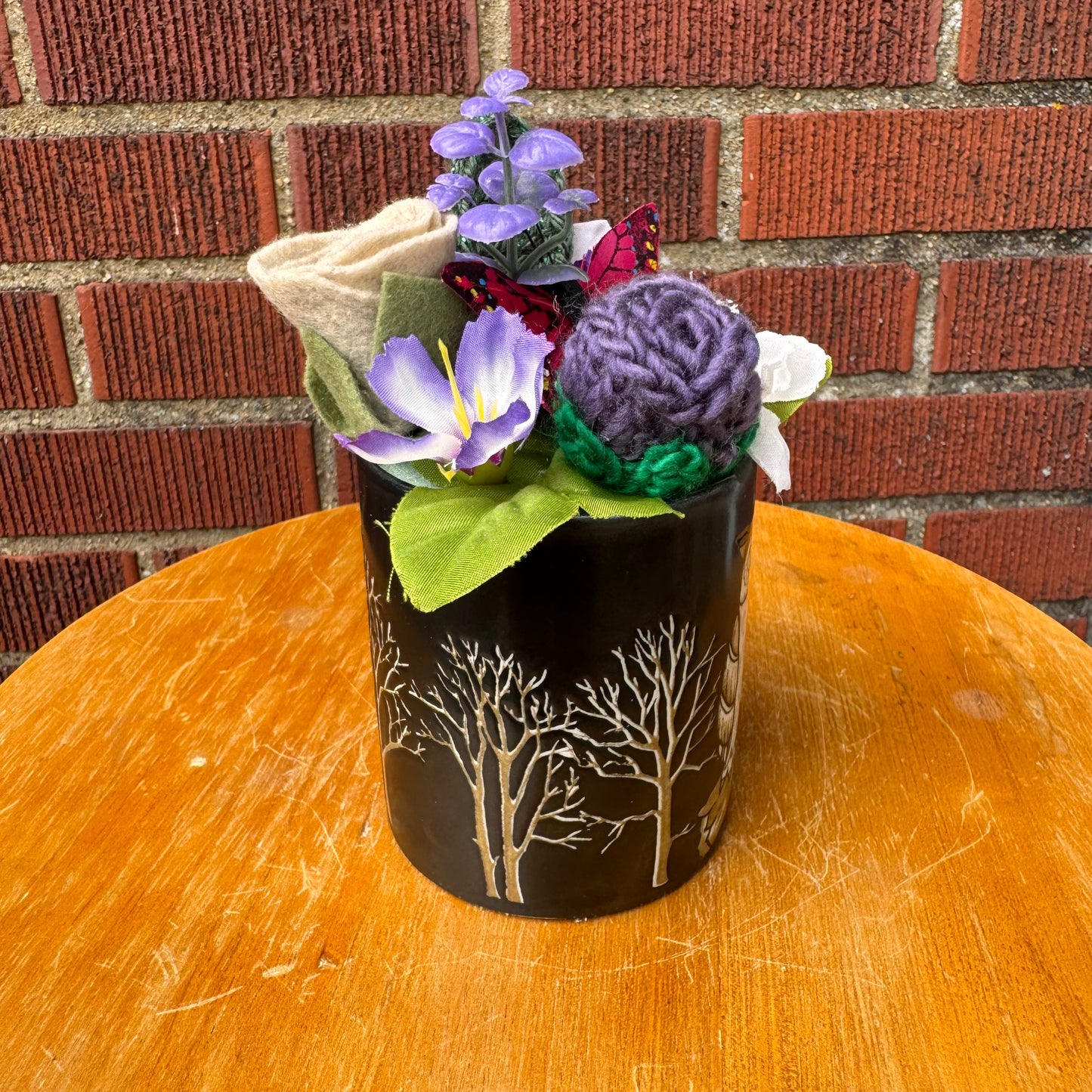 Vintage Otagiri Owl Mug Bouquet
