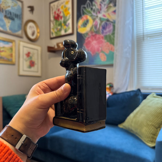 Vintage Ceramic Poodle Bookend (1)