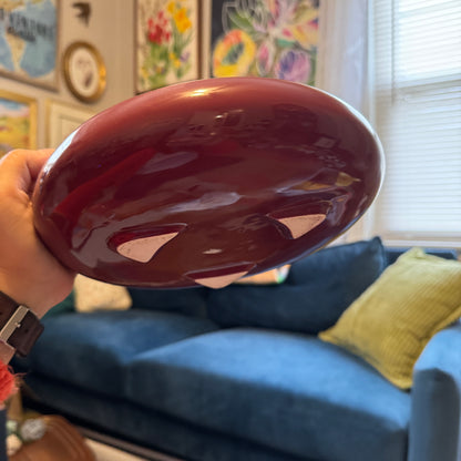 Burgundy Red Pottery Bowl