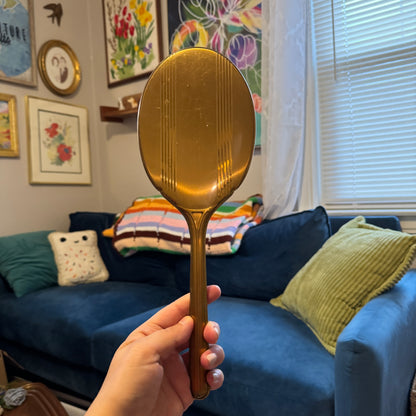Vintage Oval Brass Mirror