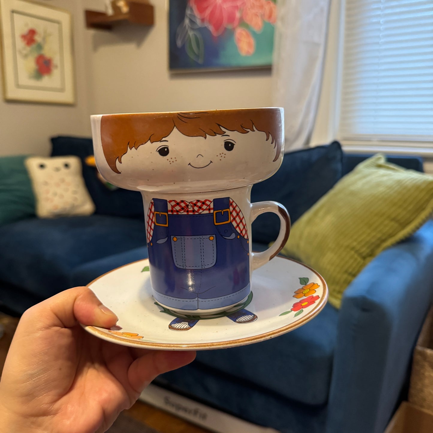 Vintage Farmer Breakfast Stacking Set (Plate, Mug & Bowl)