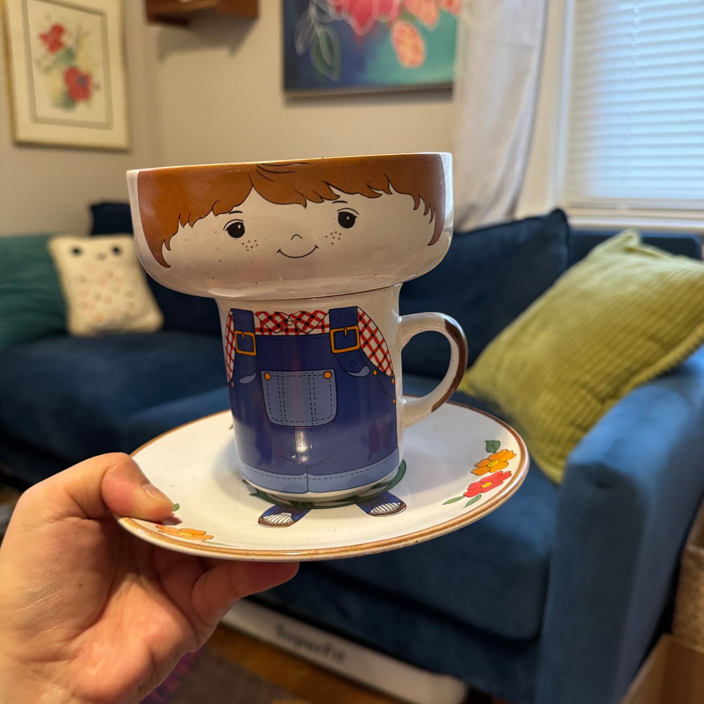 Vintage Farmer Breakfast Stacking Set (Plate, Mug & Bowl)