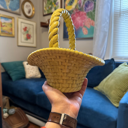 Ceramic Yellow Basket
