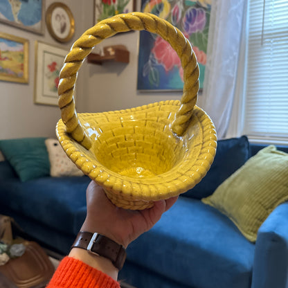 Ceramic Yellow Basket