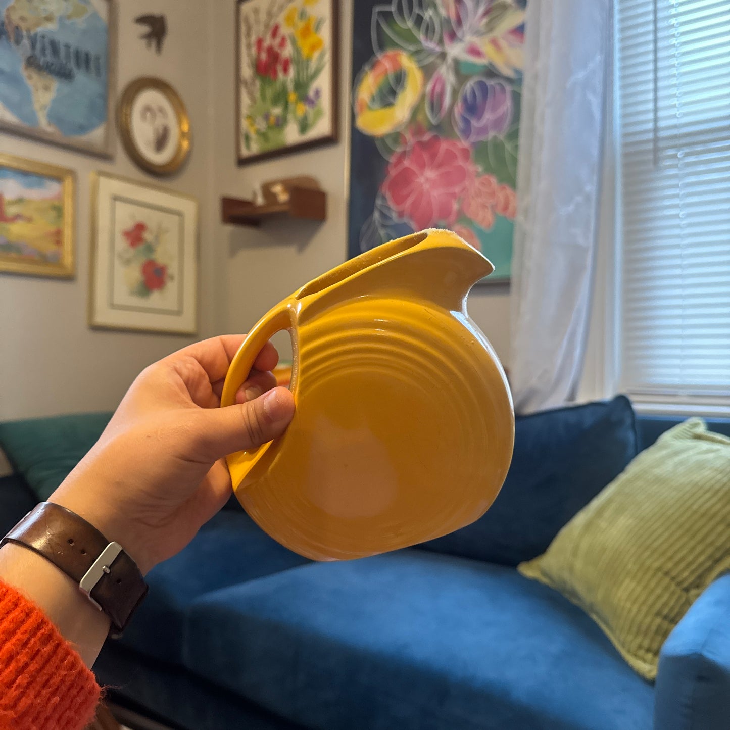 Small Yellow Fiestaware Pitcher