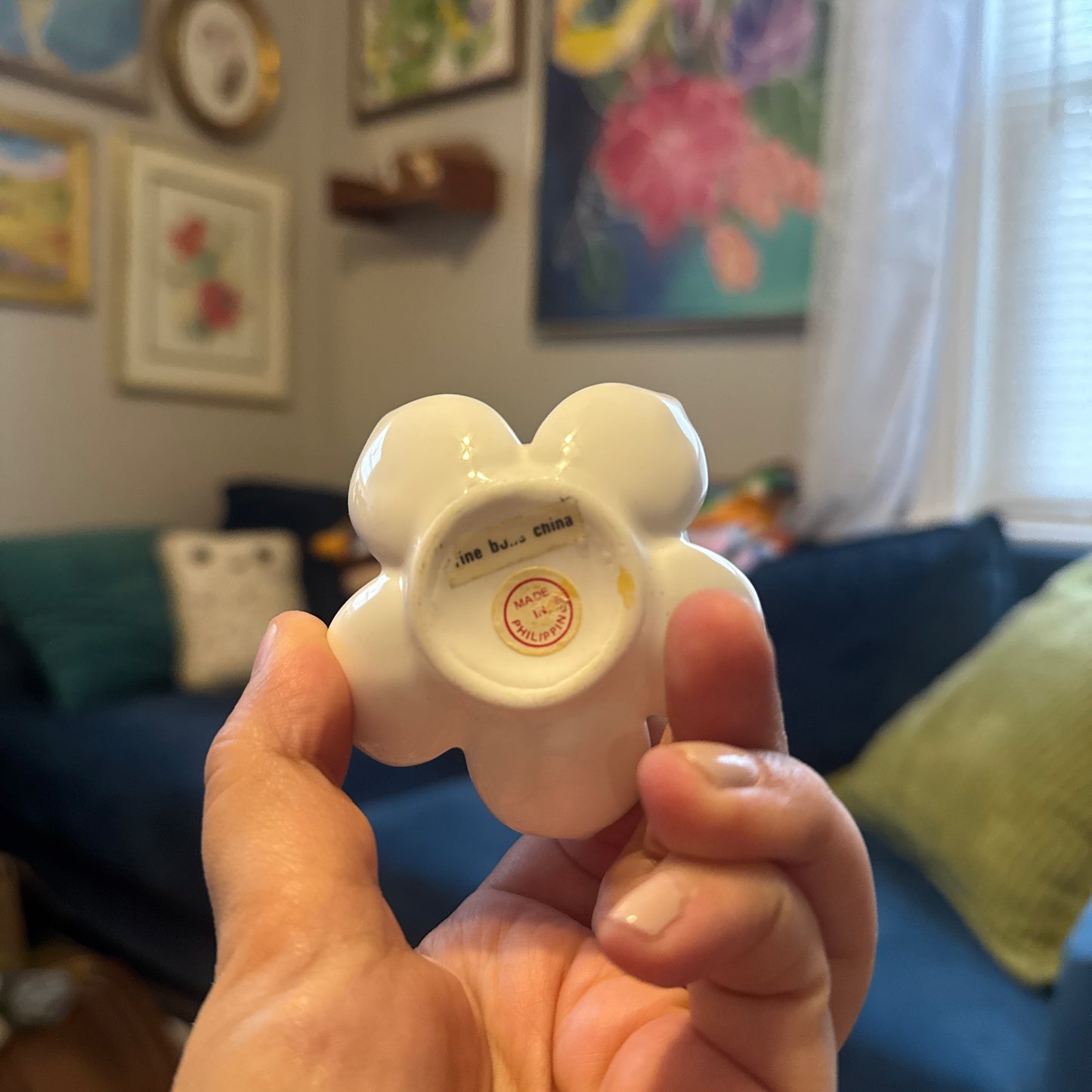 White Lotus CandleStick Holder