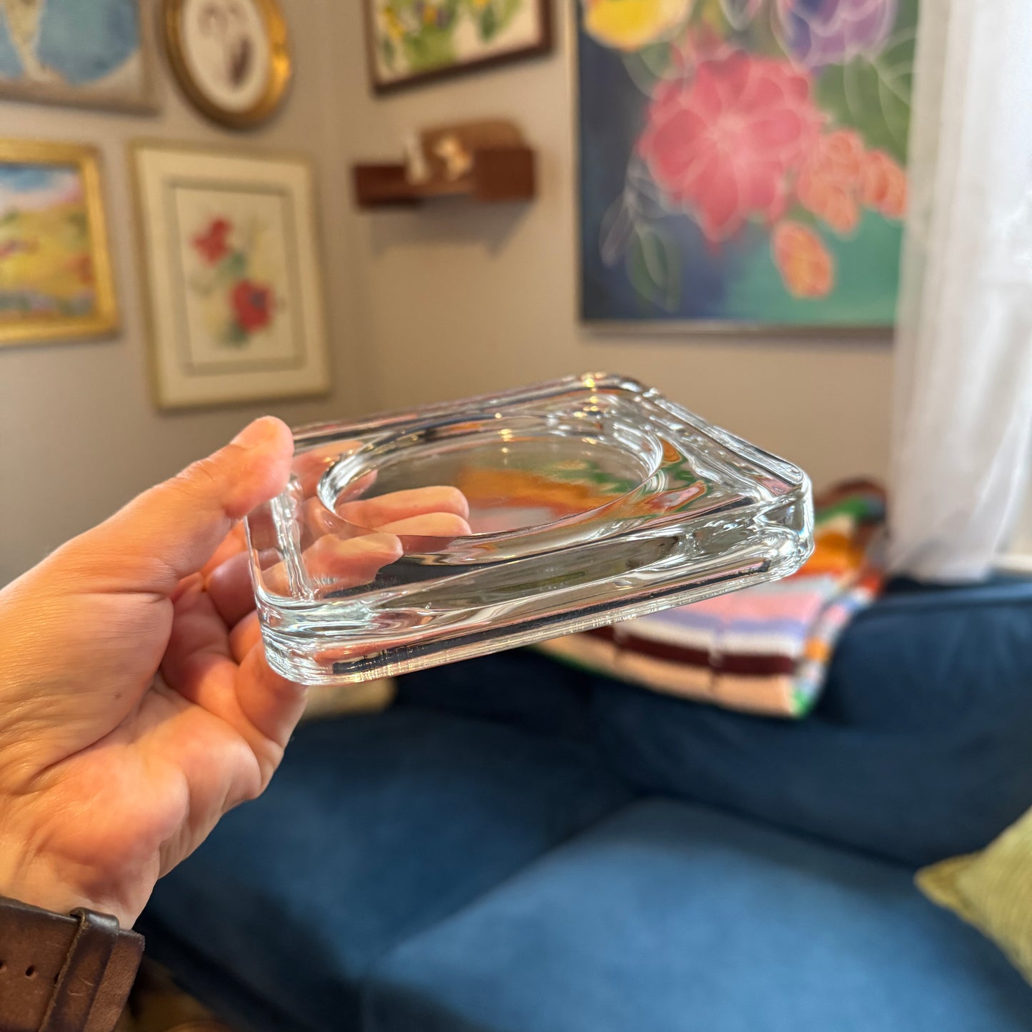 Vintage Clear Glass Coasters (2 Ct)