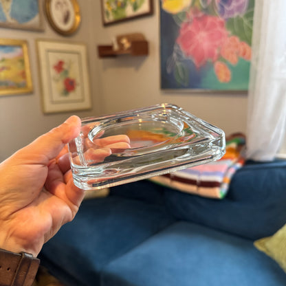 Vintage Clear Glass Coasters (2 Ct)