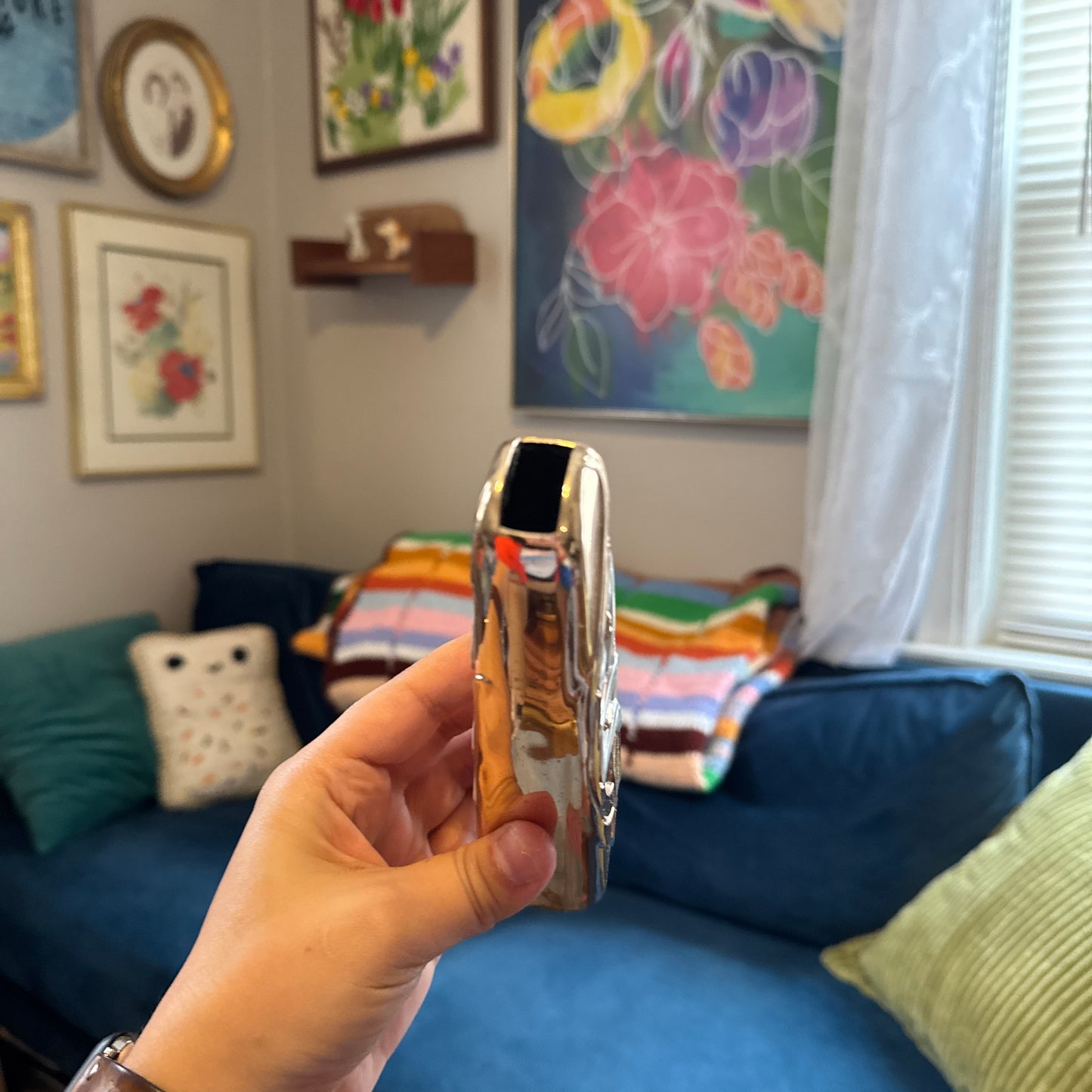 Vintage Calla Lily Flower Gold Tone Bud Vase