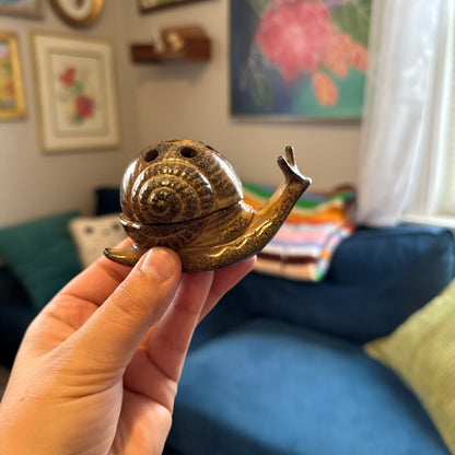 Ceramic Snail Incense Holder