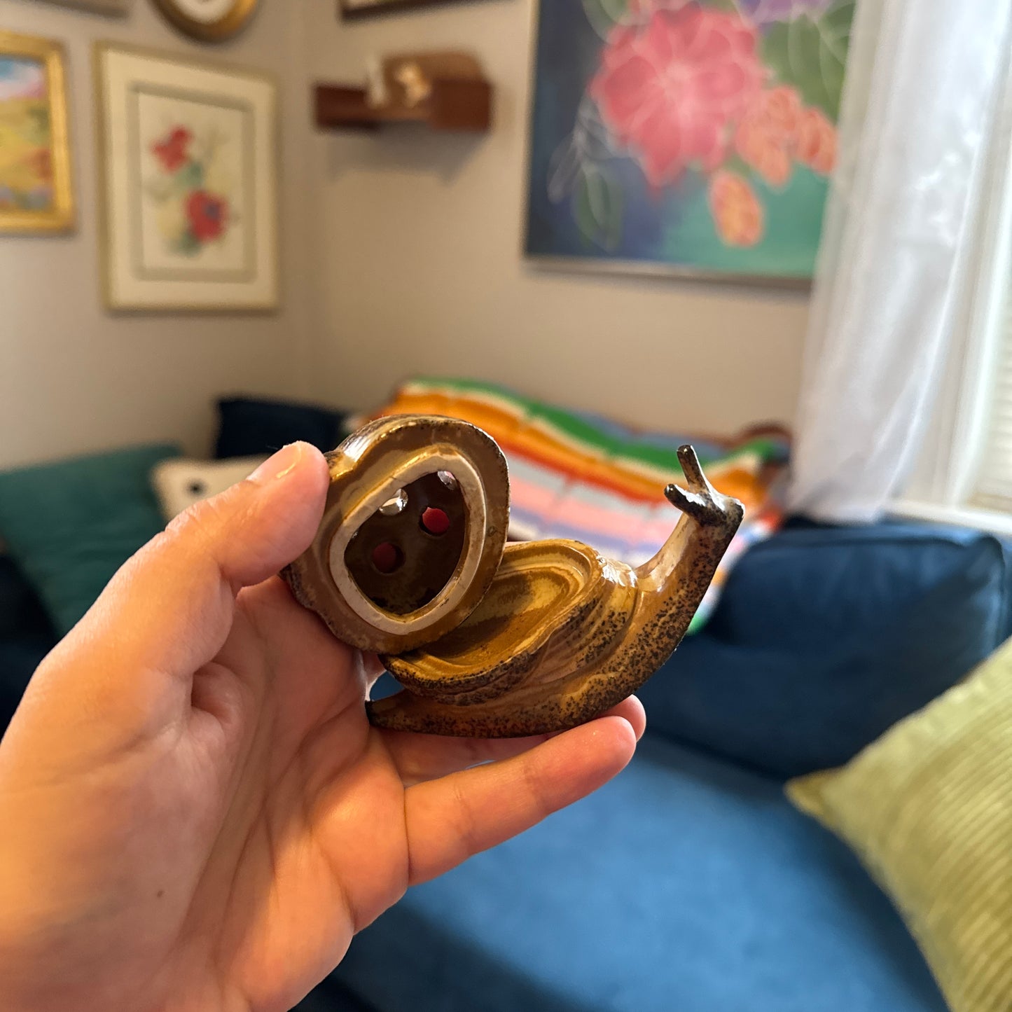 Ceramic Snail Incense Holder