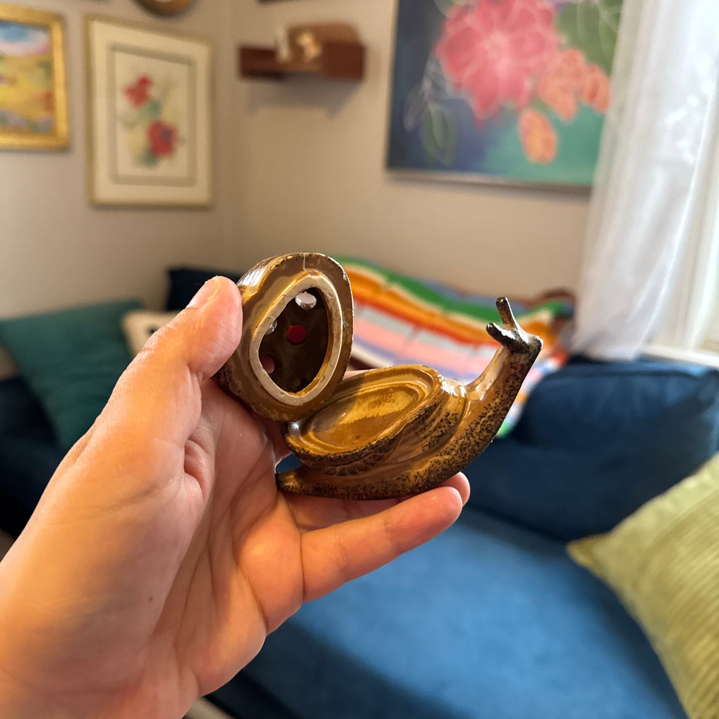 Ceramic Snail Incense Holder
