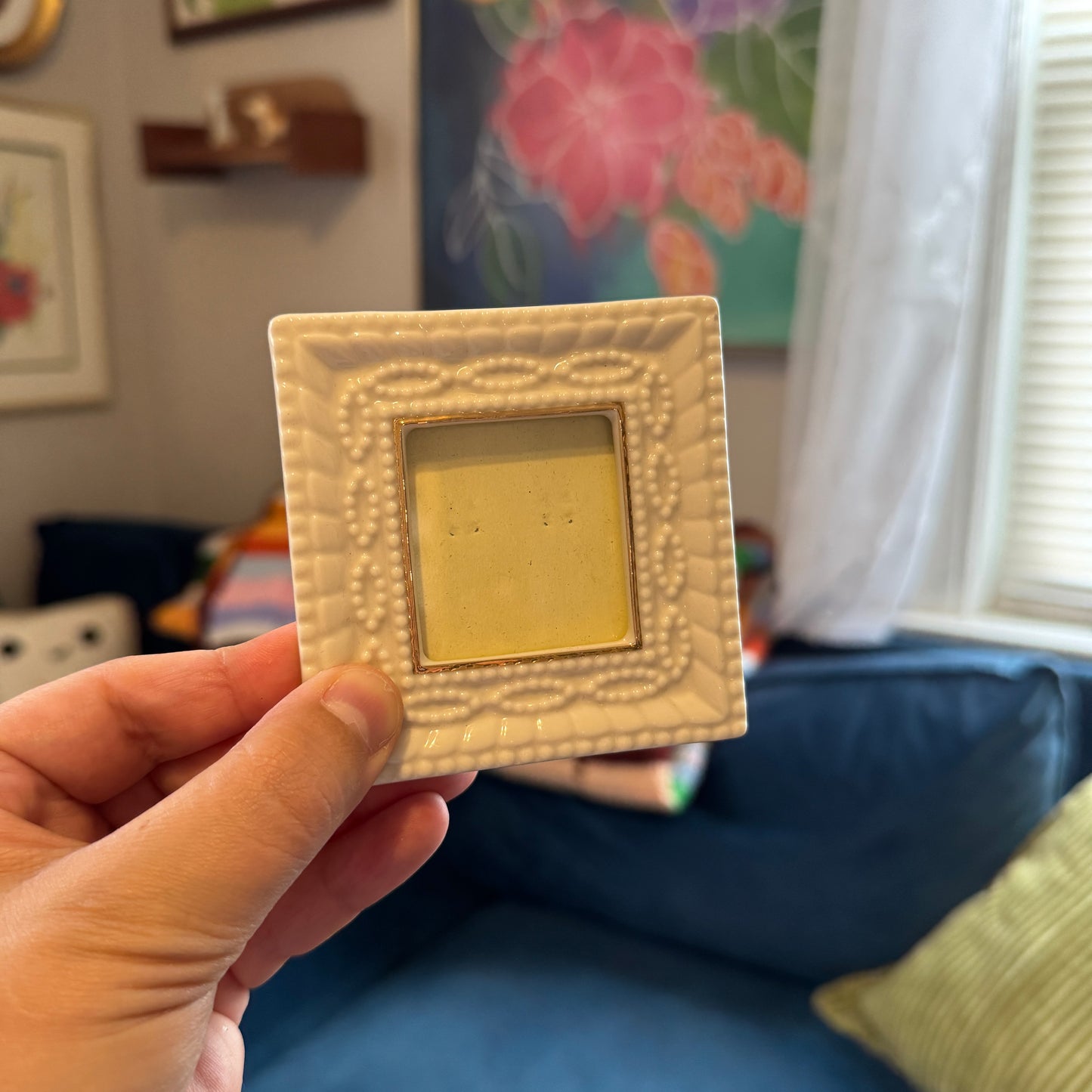 Vintage Ivory/Beige Porcelain Frames (3 Pc)