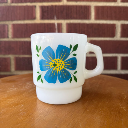 Vintage Anchor Hocking Fire King Flower Power Mug