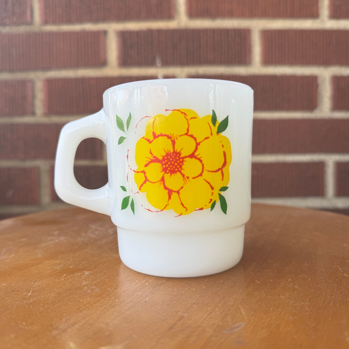 Vintage Anchor Hocking Fire King Flower Power Mug