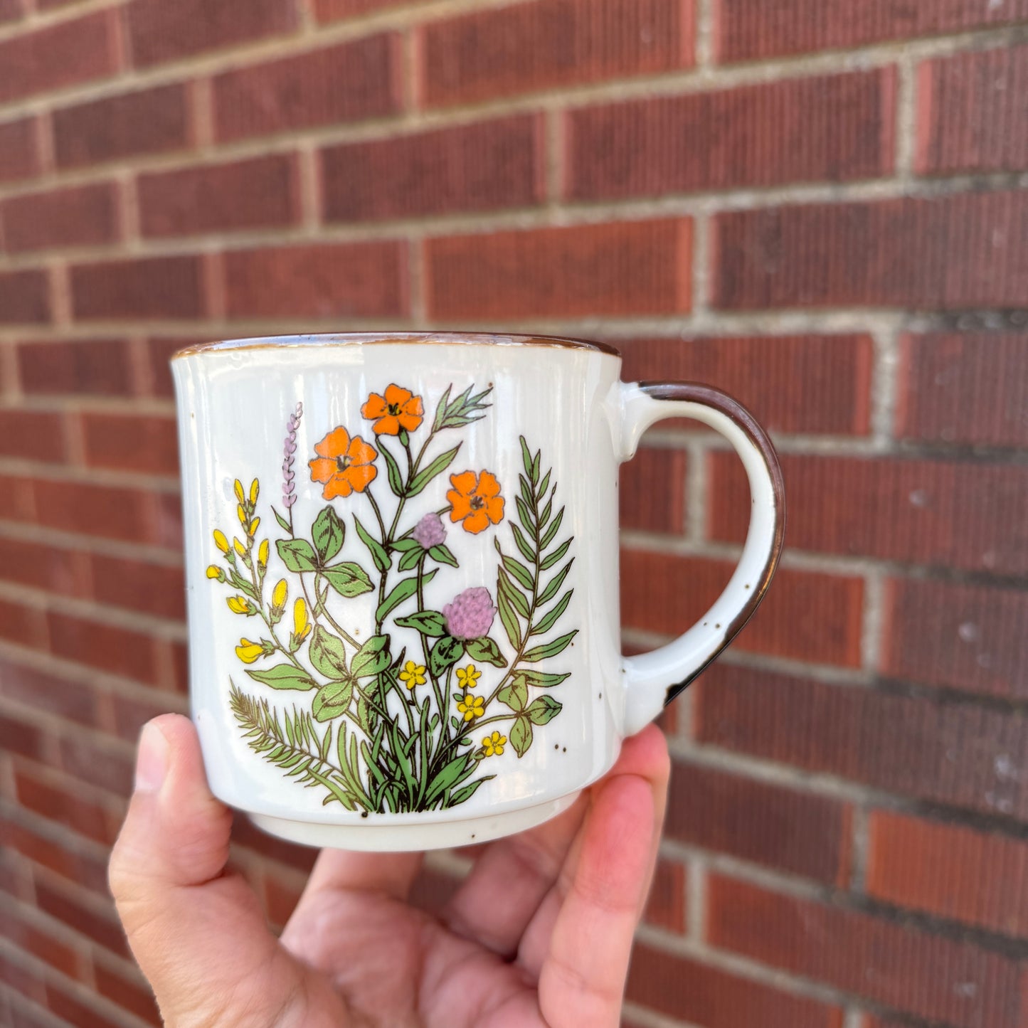 Vintage Japan Stoneware Mug (Yellow)