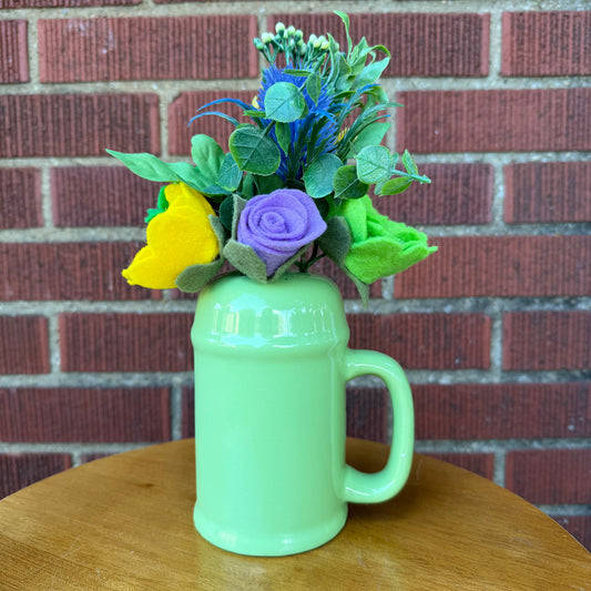 Lime Green Ceramic Sugar Shaker Vase