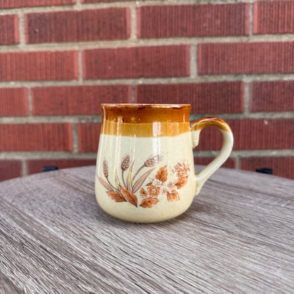 Vintage Stoneware Country Wheat Mug