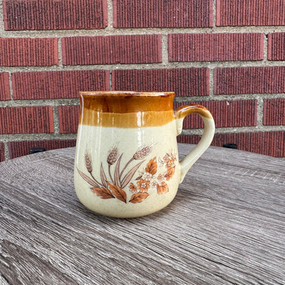 Vintage Stoneware Country Wheat Mug