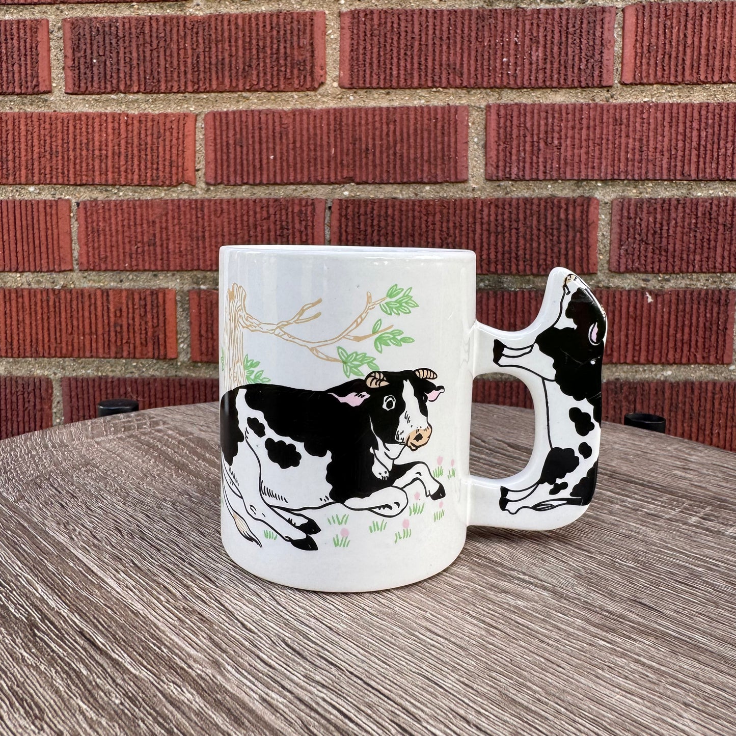 Vintage Cow Handle Coffee Mug