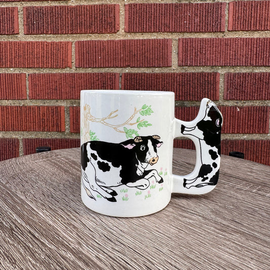Vintage Cow Handle Coffee Mug