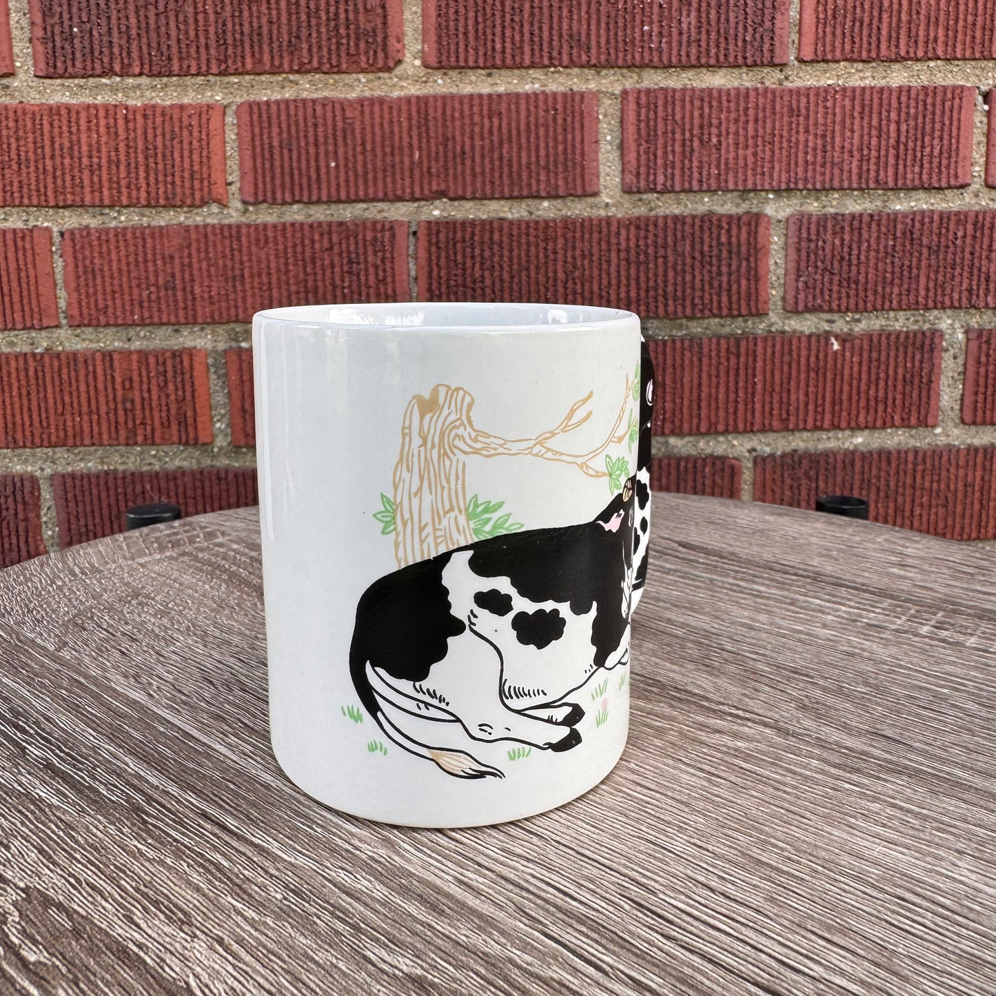 Vintage Cow Handle Coffee Mug