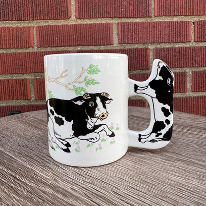 Vintage Cow Handle Coffee Mug