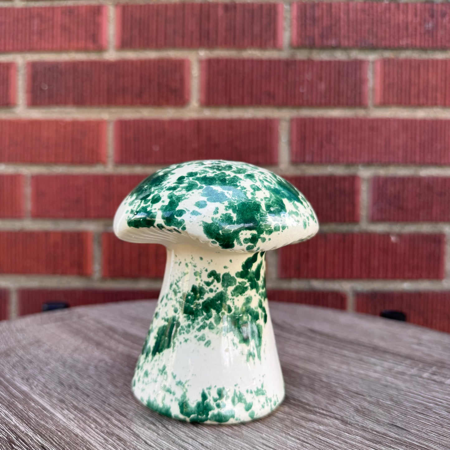 Vintage 1970s Green Mushroom Shaker (No Stopper)