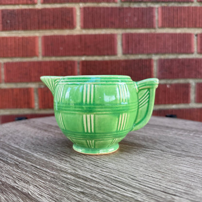 Art Deco Dripmor Ceramic Green Creamer