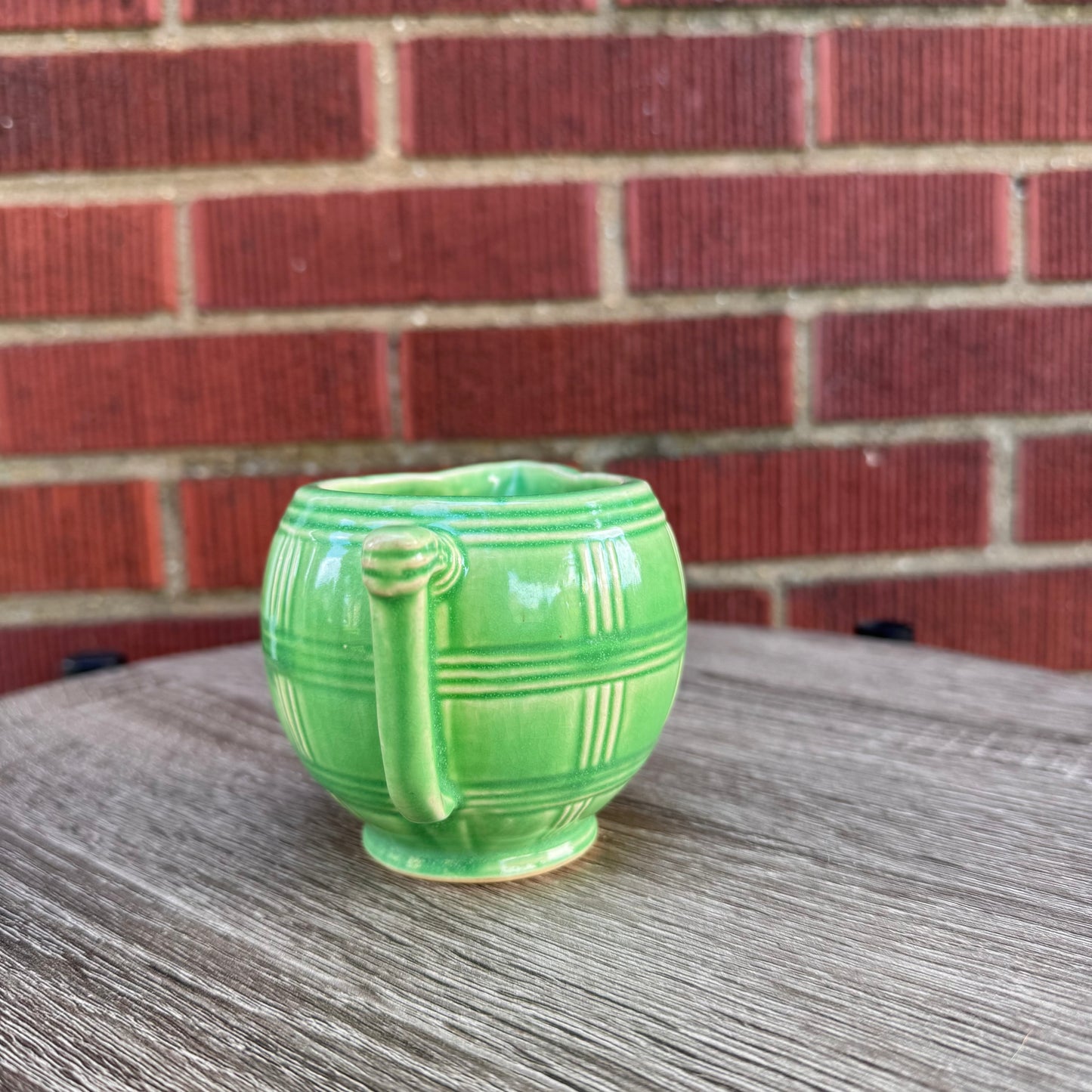 Art Deco Dripmor Ceramic Green Creamer