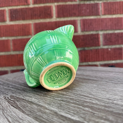Art Deco Dripmor Ceramic Green Creamer