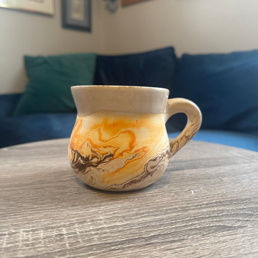 Orange & Brown Nemadji Pottery Mug