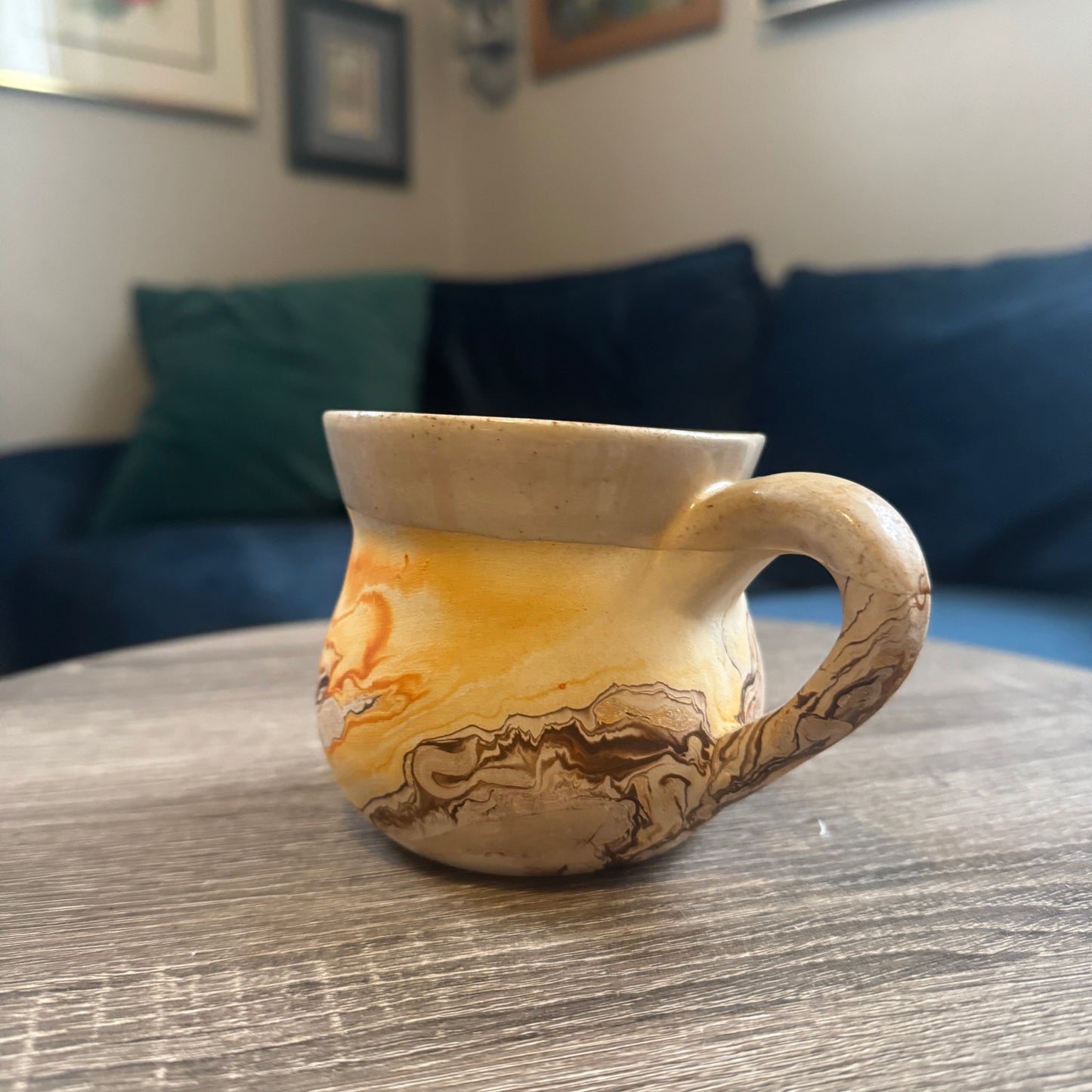 Orange & Brown Nemadji Pottery Mug