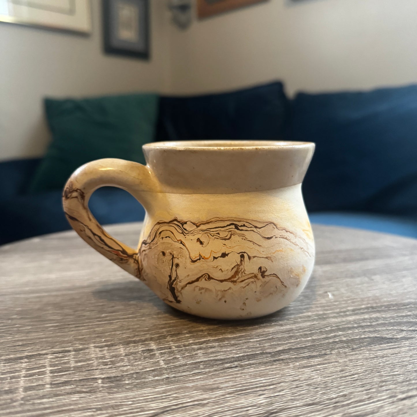 Orange & Brown Nemadji Pottery Mug