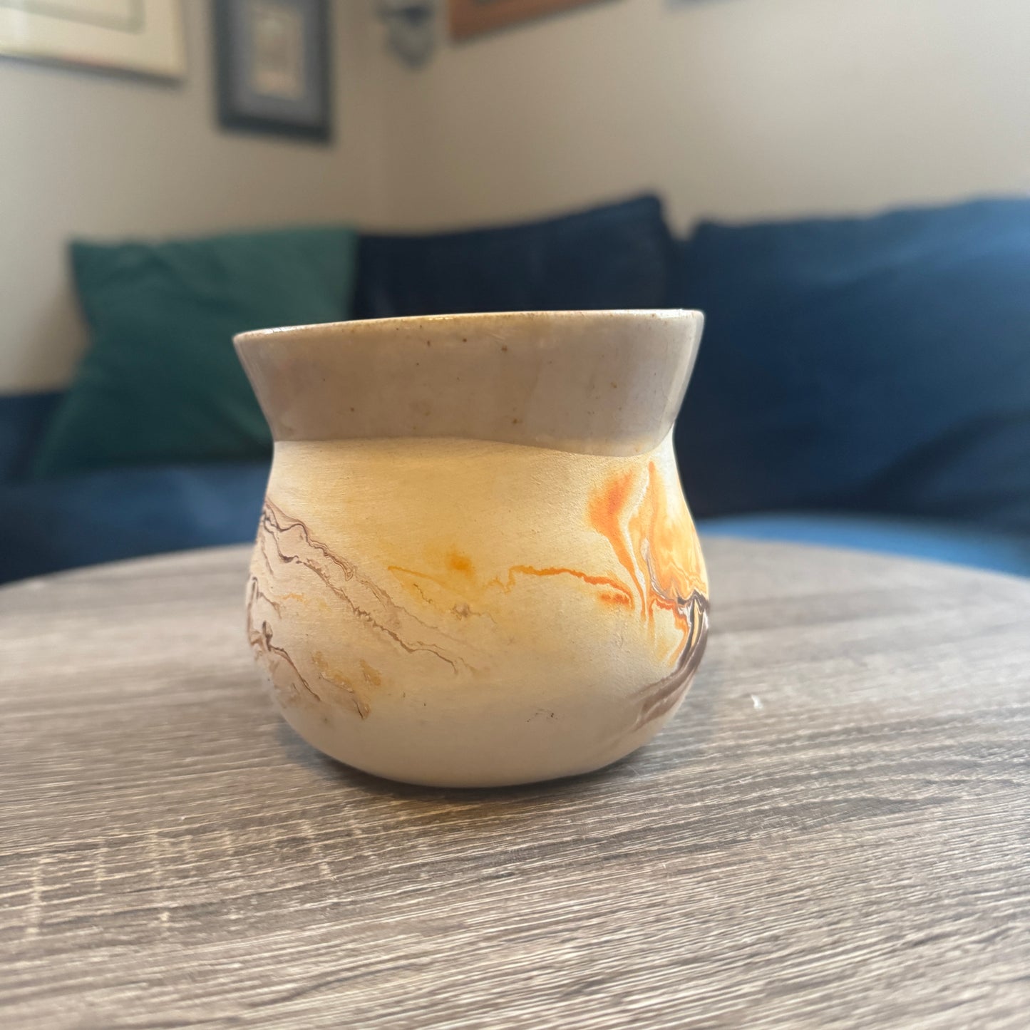 Orange & Brown Nemadji Pottery Mug