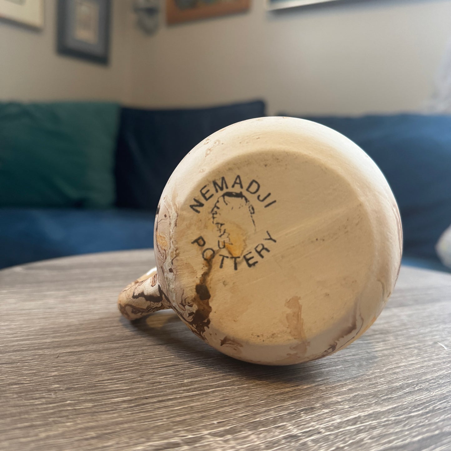 Orange & Brown Nemadji Pottery Mug