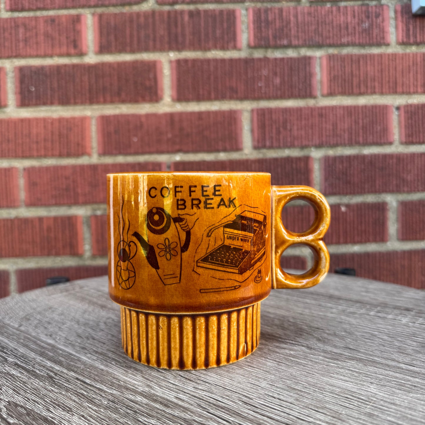 Vintage Japan "Coffee Break" Stackable Mug