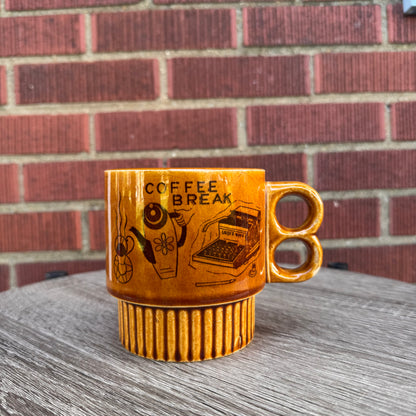 Vintage Japan "Coffee Break" Stackable Mug