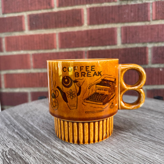 Vintage Japan "Coffee Break" Stackable Mug