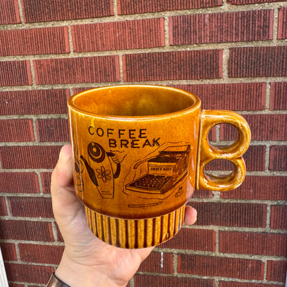 Vintage Japan "Coffee Break" Stackable Mug