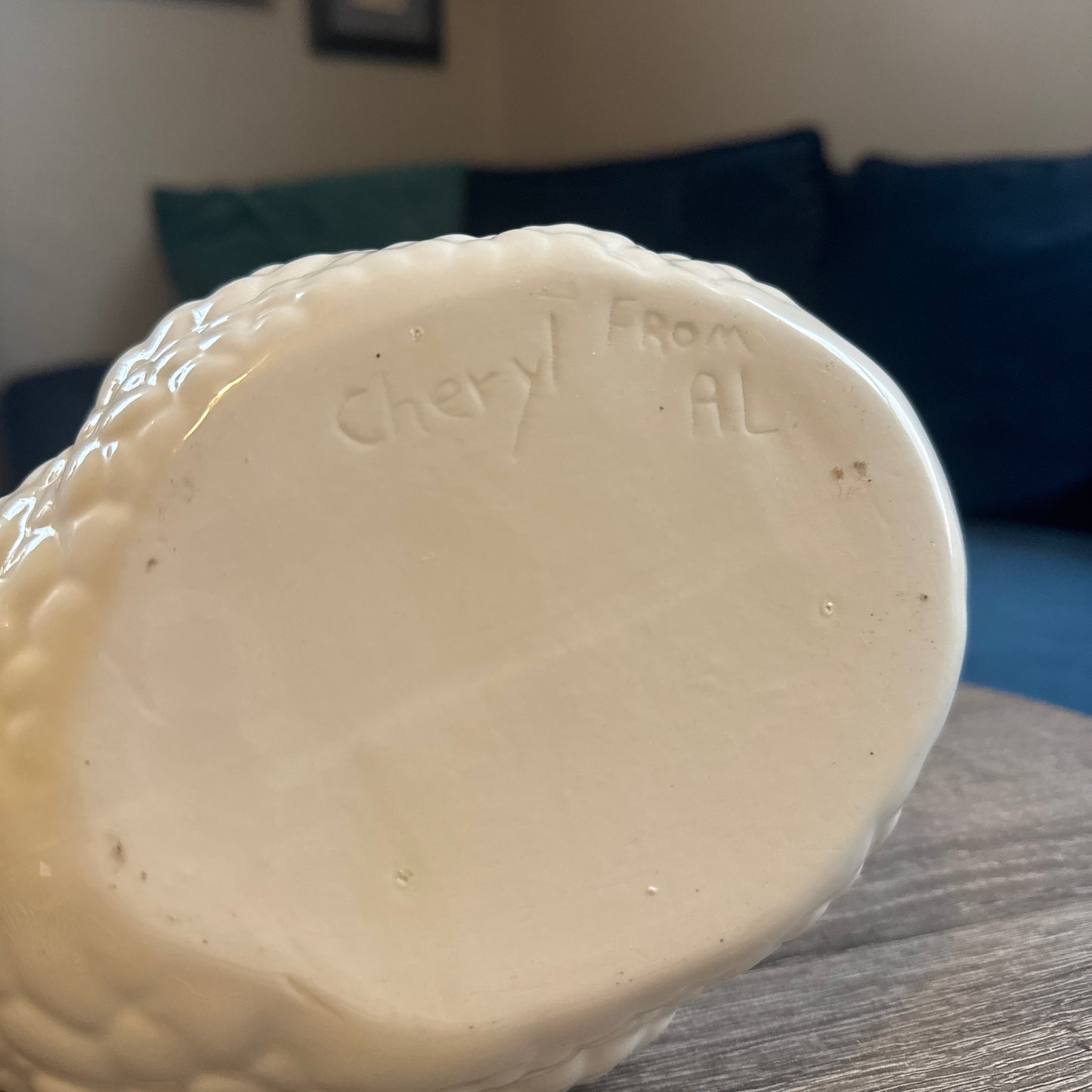 Vintage Ceramic White Swan Planter