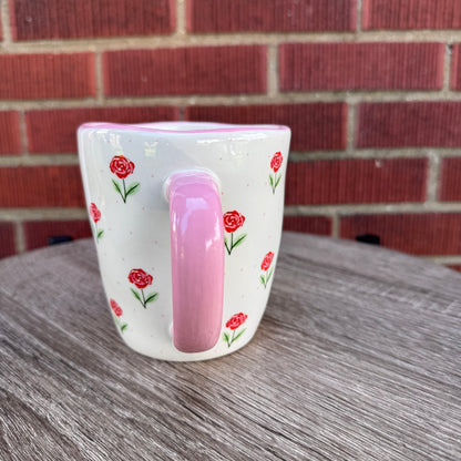 Gooseberry Moon Ceramic Rose Pattern Mug