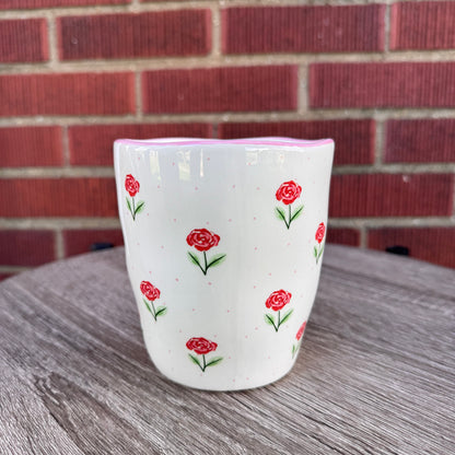 Gooseberry Moon Ceramic Rose Pattern Mug