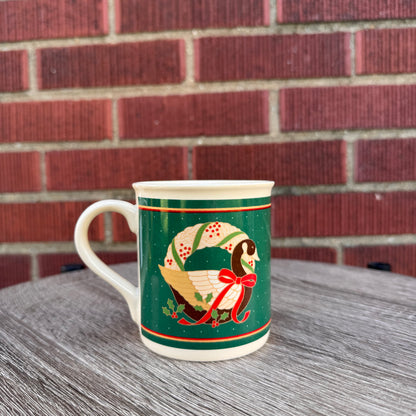 Vintage Hallmark 1986 Country Goose Christmas Mug