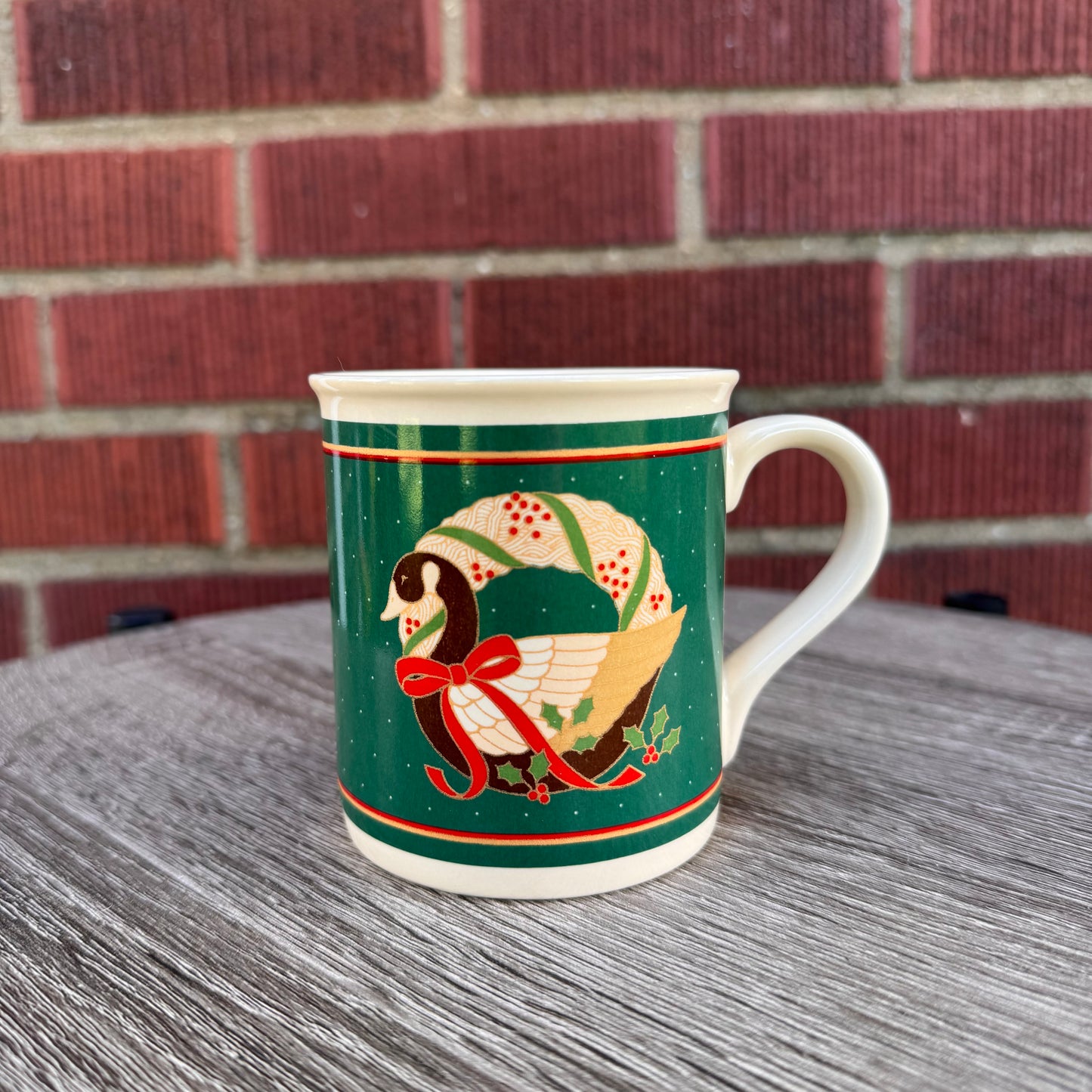 Vintage Hallmark 1986 Country Goose Christmas Mug