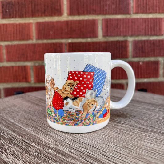 Vintage JSNY Dogs & Cats Mug